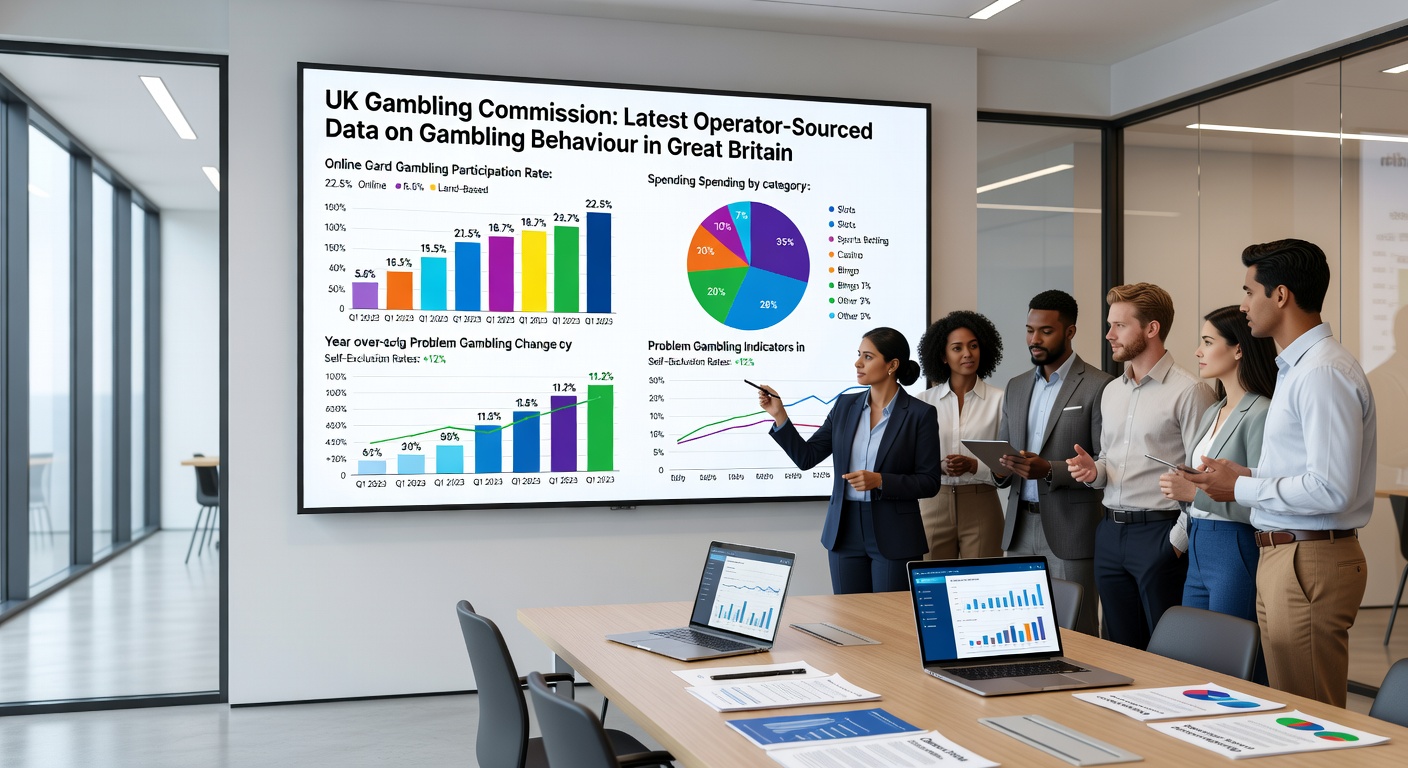 Infographic of online slots growth versus betting declines in UK gambling data