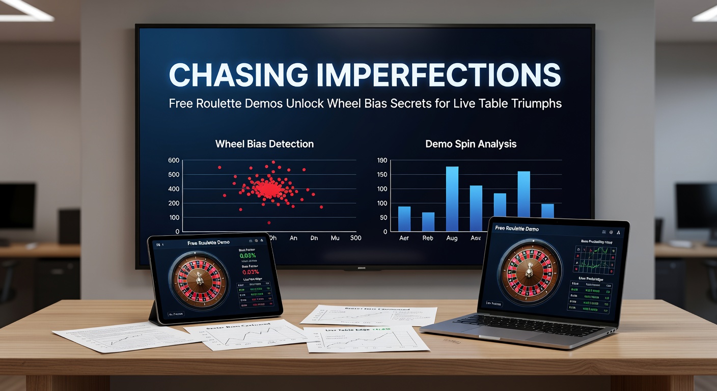 Close-up of a roulette wheel with numbered pockets, illustrating potential bias in physical casino setups