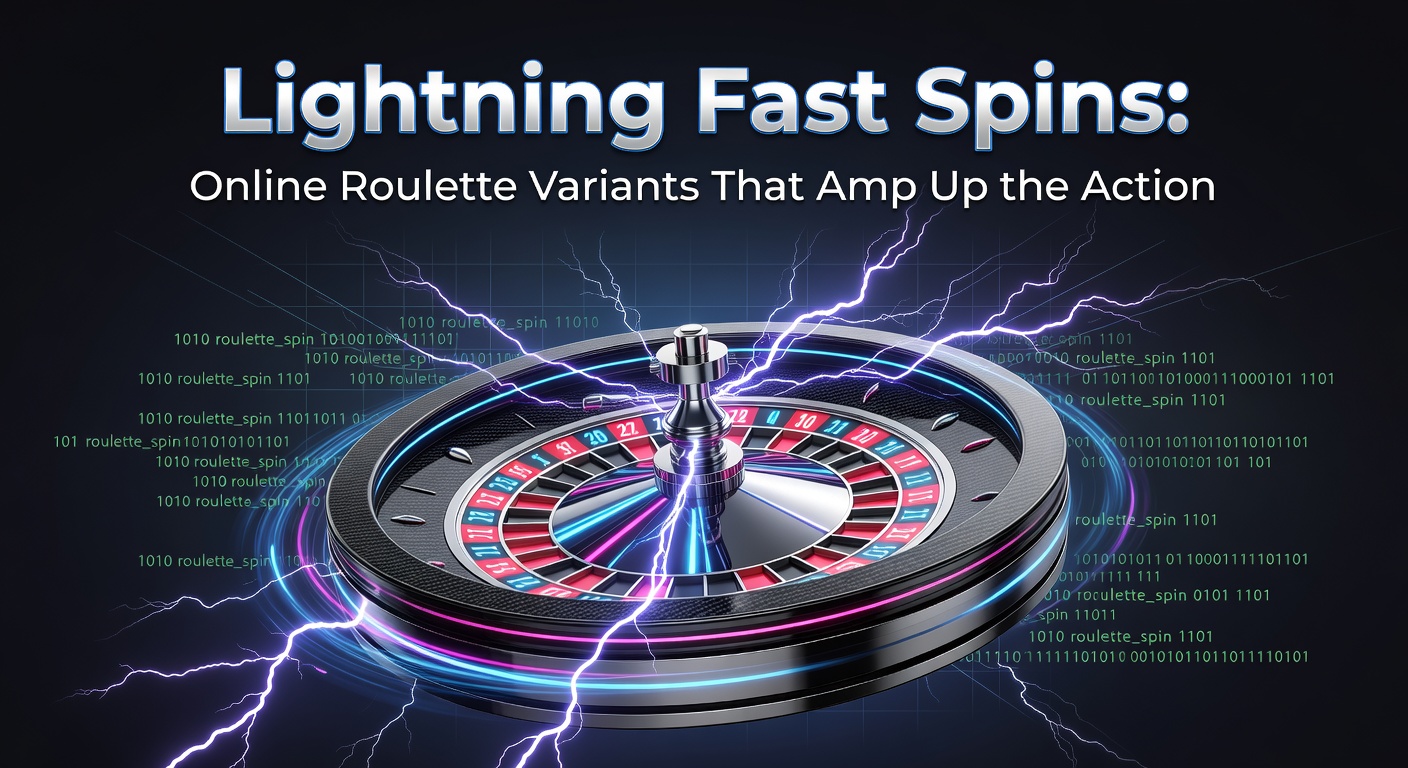 Dynamic online roulette wheel with lightning effects and rapid spins highlighting fast-paced variants