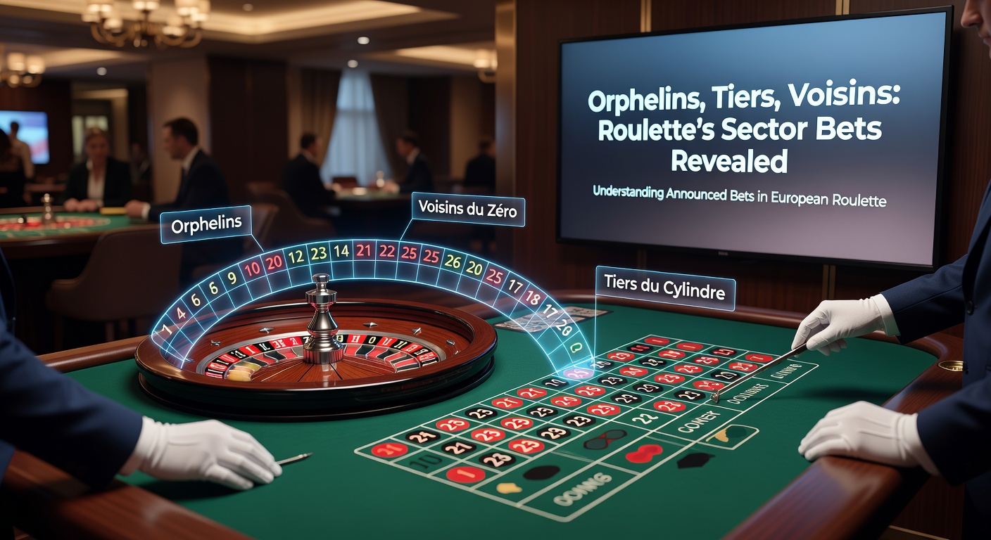 Close-up of roulette table layout with chips positioned for Tiers du Cylindre, illustrating the opposite sector splits across numbers 27 to 33
