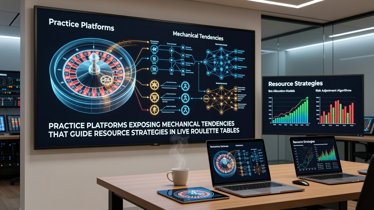 Roulette practice platform interface showing wheel analysis tools and bias detection features