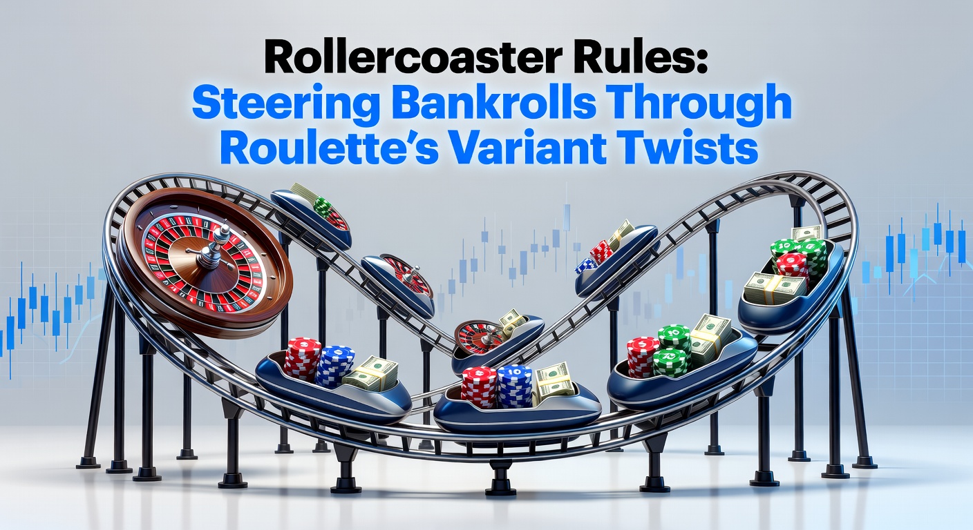 Vibrant roulette wheel spinning under casino lights, symbolizing the unpredictable twists of variant rules