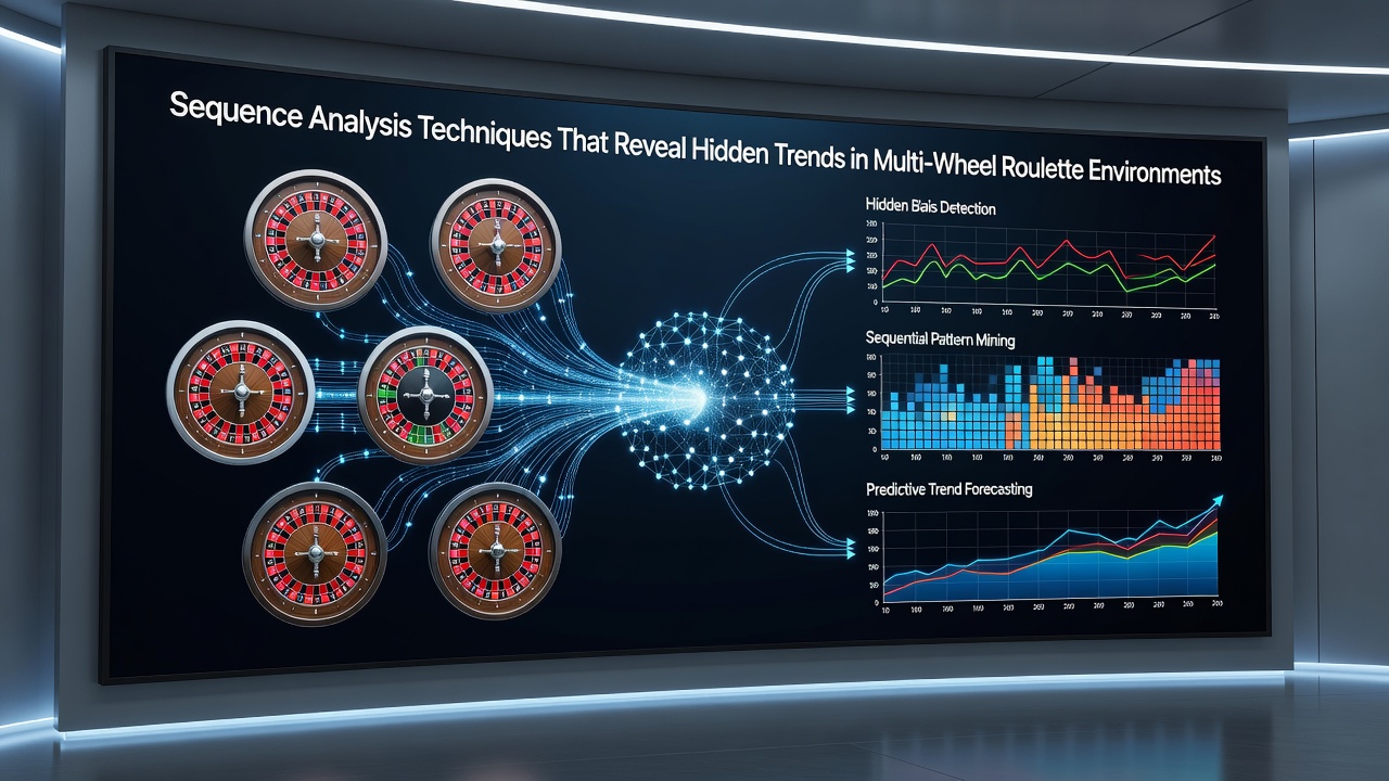 Data visualization of sequence patterns across multiple roulette wheels