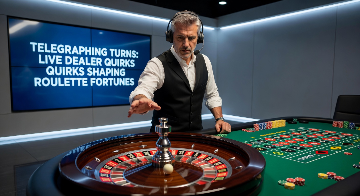 A live roulette dealer launching the ball with precise spin, highlighting subtle hand movements that observant players track for patterns