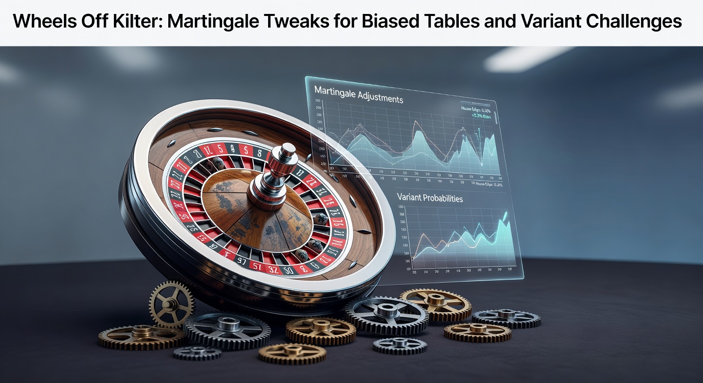 A roulette wheel showing slight tilt and wear patterns indicative of potential bias in casino play